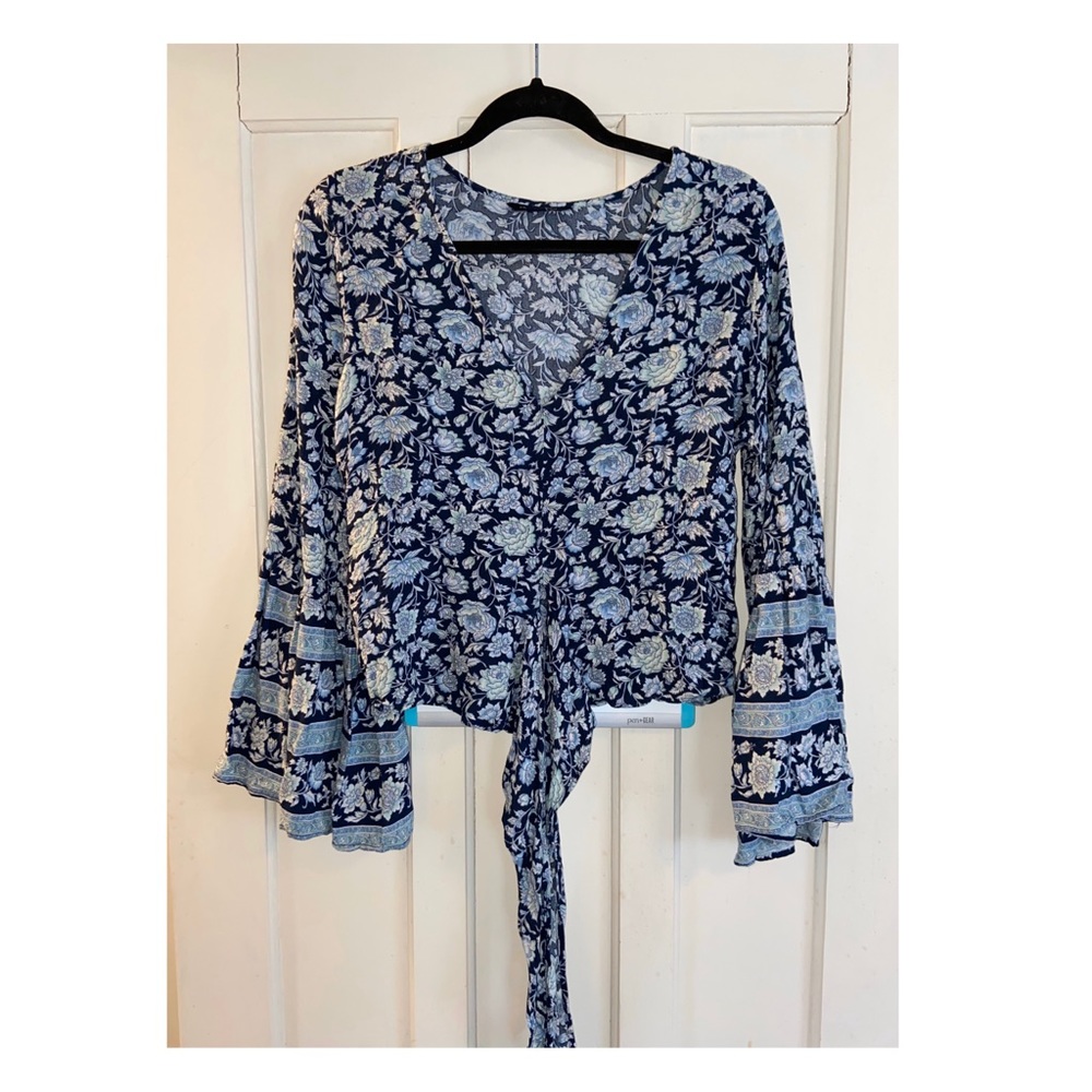 Tie-front Blouse